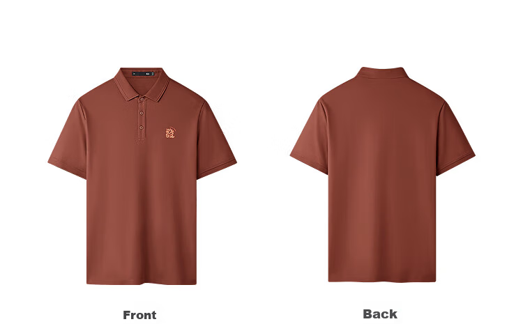 HLA Short-Sleeve Polo Shirt for Men, New Arrival [Fortune Print], Cool-Feeling Short-Sleeve Shirt for Men in Summer 26