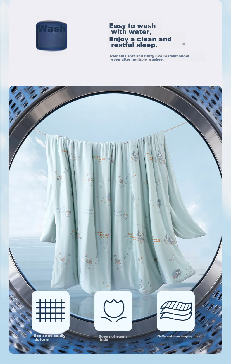 Disney Summer Cooling Quilt Single Ice Silk Air Conditioning Quilt Washable Antibacterial Class A Winnie 150 9
