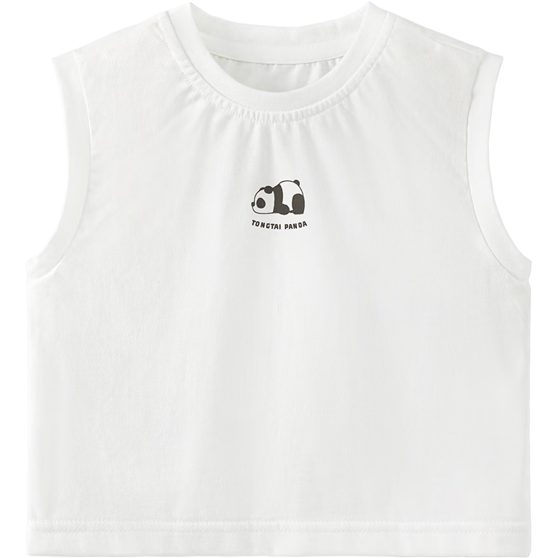 TONGTAI Baby Vest Summer Thin Sleeveless Top Boys Girls Outwear White 80cm