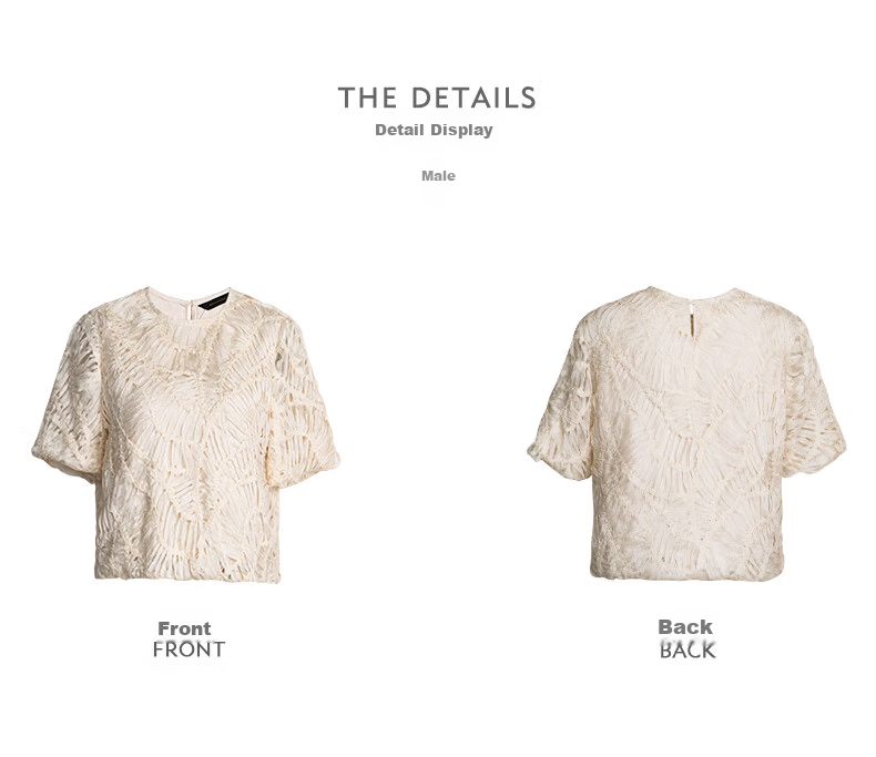 ROEYSHOUSE French Style Ribbon Round Neck Shirt Women Summer Elegant Commuter Loose Short T-Shirt 10441 Beige XL 17