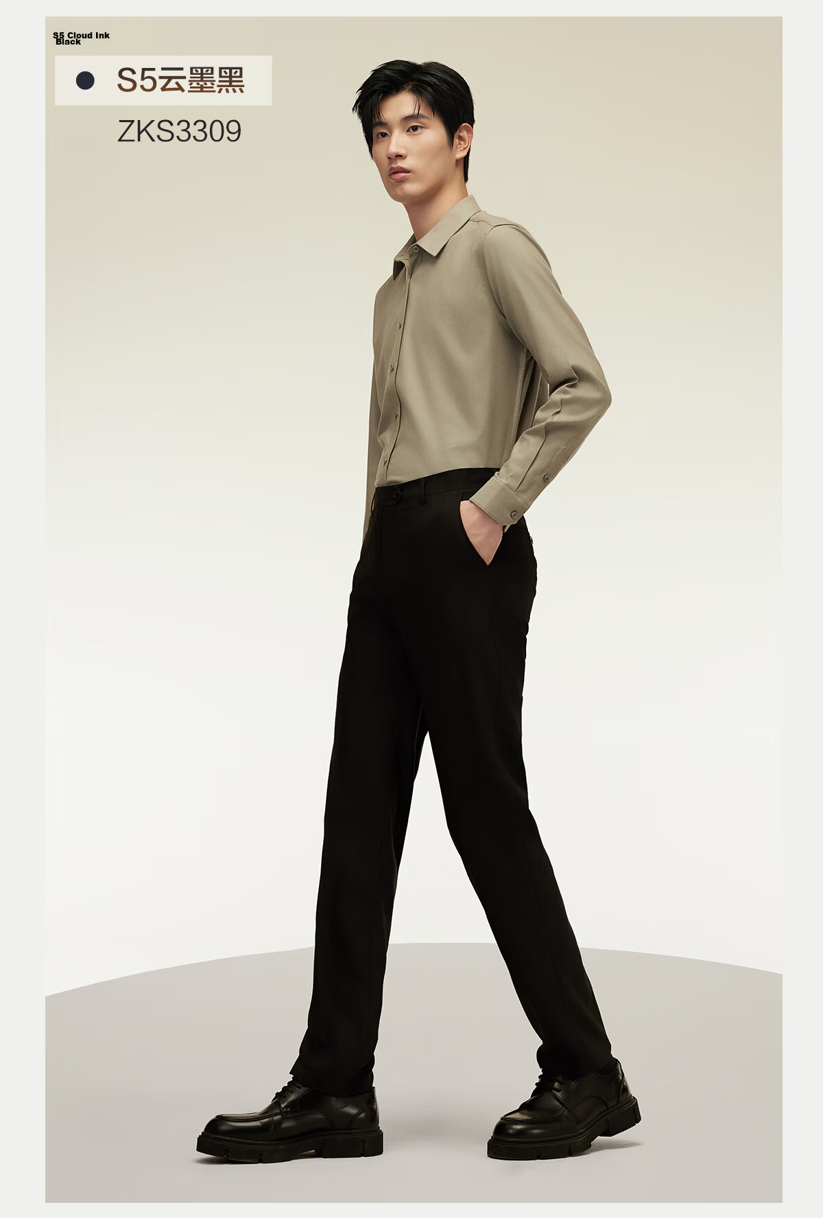 Hodo [No Cutting No Ironing] Business Straight-Leg Men's Trousers Four-Season Dark Blue Size 40 Father's Day Gift 15