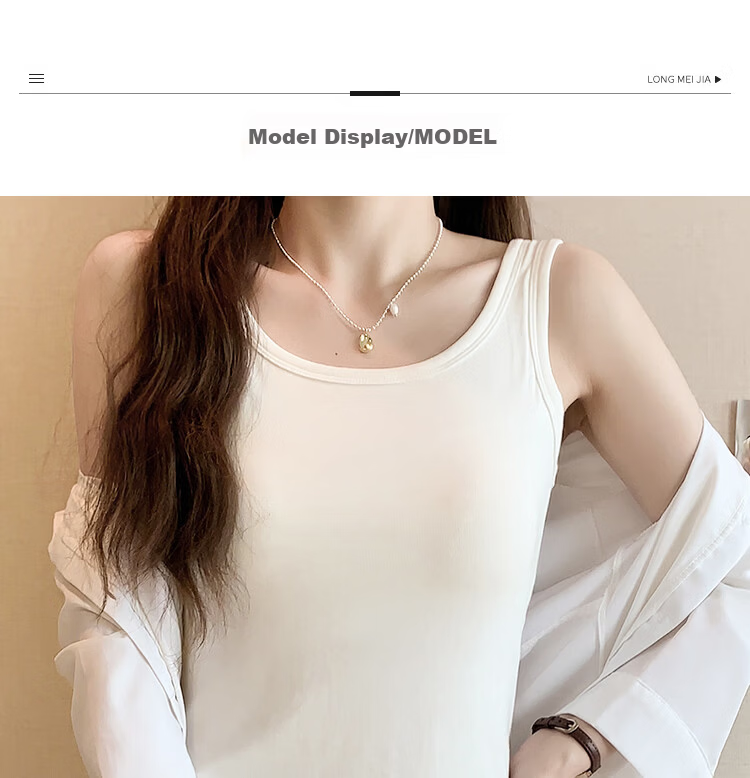 Yiershuang Women's Breathable Thin Spring Summer Tank Top Bra Integrated Camisole 13
