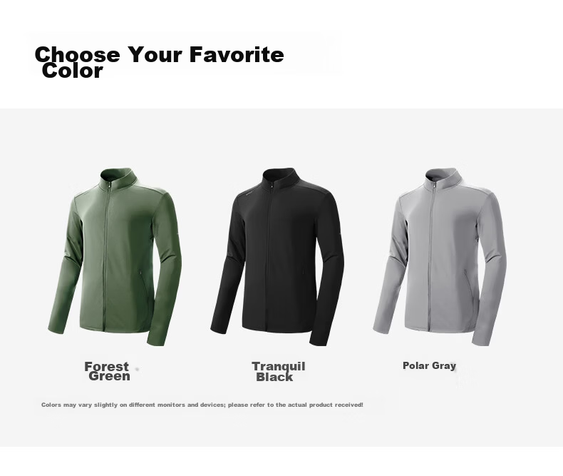 SUPIELD Supei Full-Band Stand Collar Sun Protection Jacket for Men Fishing Summer Outdoor Quick-Dry Cycling Sun Protection Shirt Tranquil Black XL 8