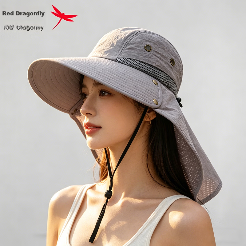 RED DRAGONFLY Women's Summer Outdoor Sun Protection Breathable Cooling Sun Hat Bucket Hat Fishing Hat for Men