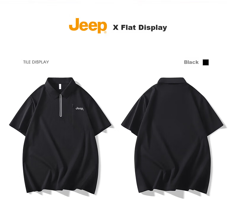 JEEP Polo Shirt for Men, Summer Short-Sleeve Quick-Dry T-Shirt, Sports Casual Father's Day Gift, Beige, 2XL 20