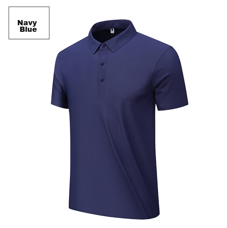Jeanswest Men's Short Sleeve Polo Shirt Summer Thin Ice Silk Breathable Quick-Dry Casual Business Commuter Top 18