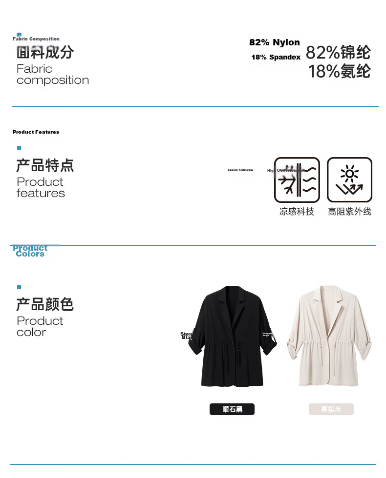 VVC Women's Summer Mid-Length Ice Silk Sunscreen Jacket UV Protection Breathable Lightweight Sunshade Coat Obsidian Black M 13