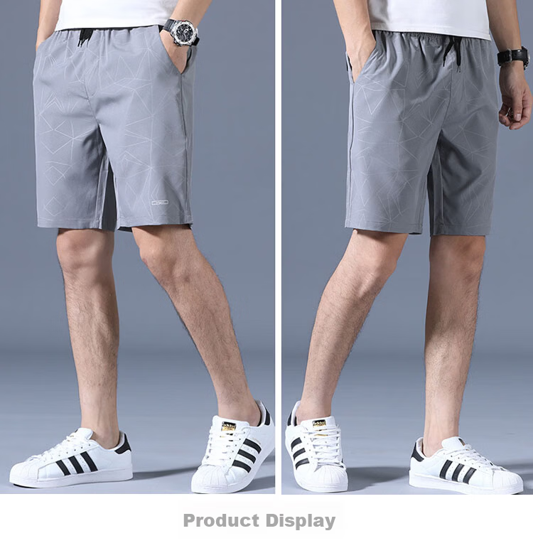 ROMON Men's Shorts, Summer Lightweight Casual Wear, Loose Beach Pants, Trendy Mid-Length Trousers for Me 18