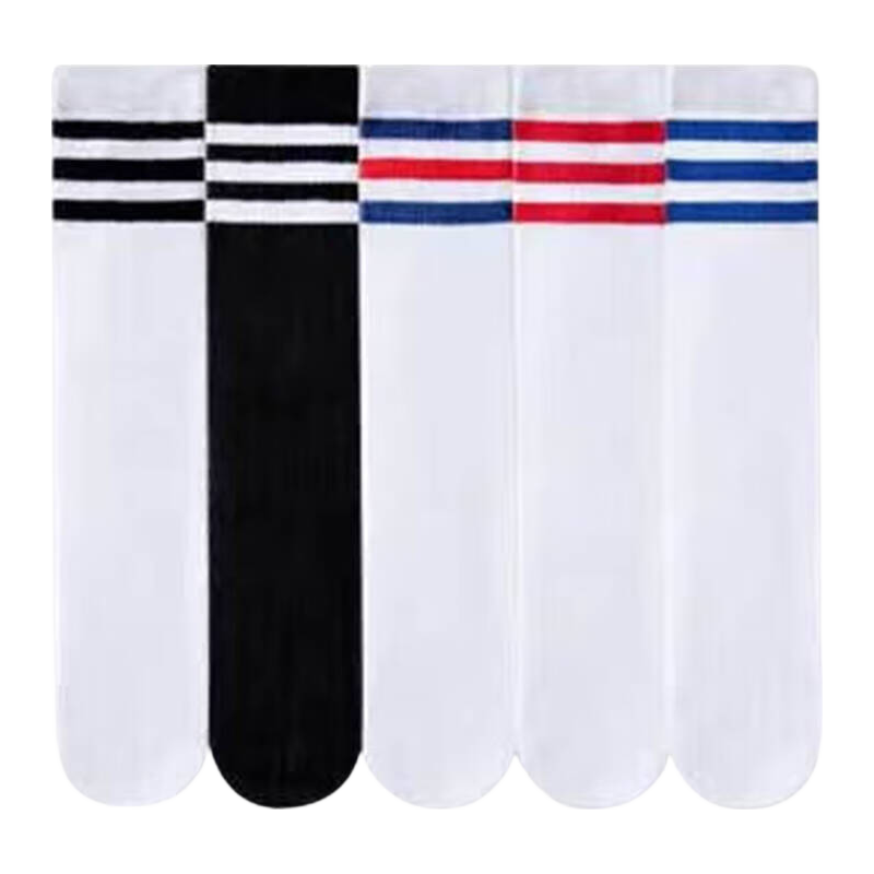Mianmanman Children's Socks, Long Tube Spring And Autumn Season Girls' Socks, Xinjiang Cotton, Solid Color, Preppy Style, Over-Knee Socks, High Tube for Older Children, 5 Pairs