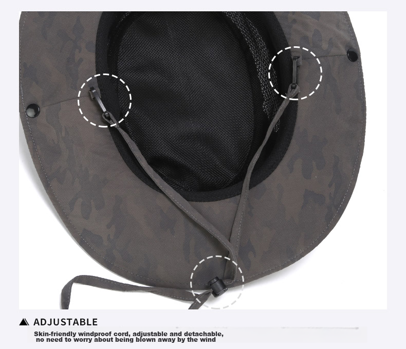 JEEP Men's Lightweight Breathable Summer Sun Hat Unisex Casual Outdoor Sports Cycling Sun Protection Bucket Hat 13
