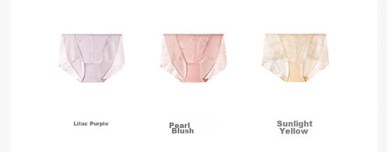 Manifen Sexy Lace Comfortable Mid-Low Waist Low-Cut Cotton Crotch Women's Panties 9