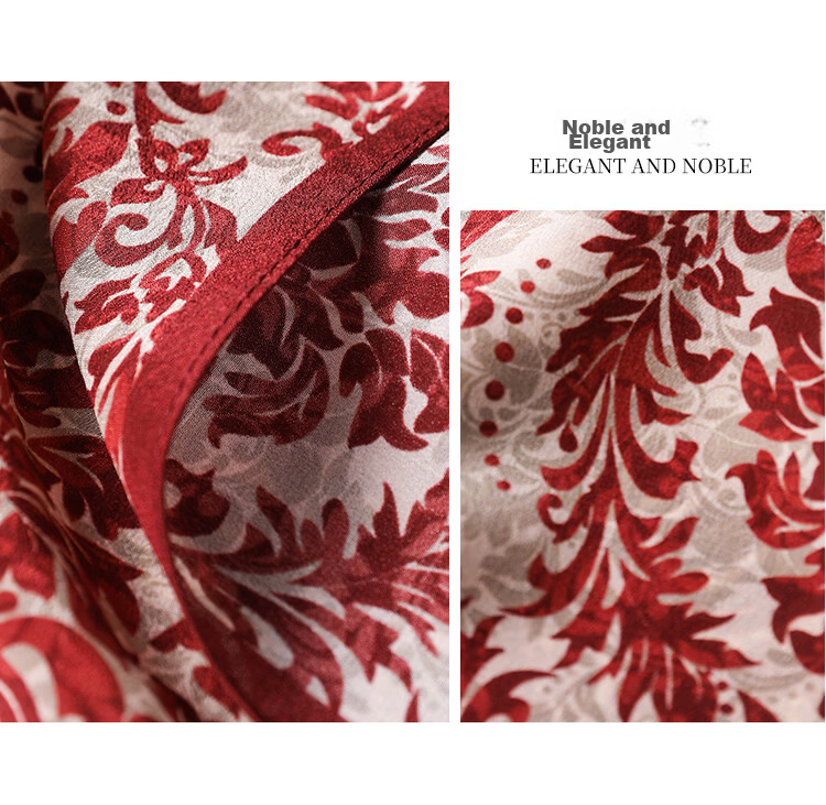 Hangsilk 12mm Double Crepe Silk Scarf Mulberry Silk Long Shawl Gift Box for Women Birthday Gift for Mom 19