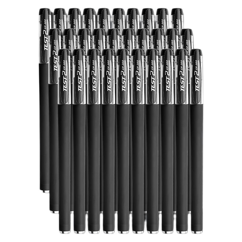 Licao 0.5mm Gel Pen, Black Ink, Carbon Brush Pen for Exam Practice, Office Signing Pen, Smooth Writing, Frosted Barrel, Bulk Pack of 50 Pens