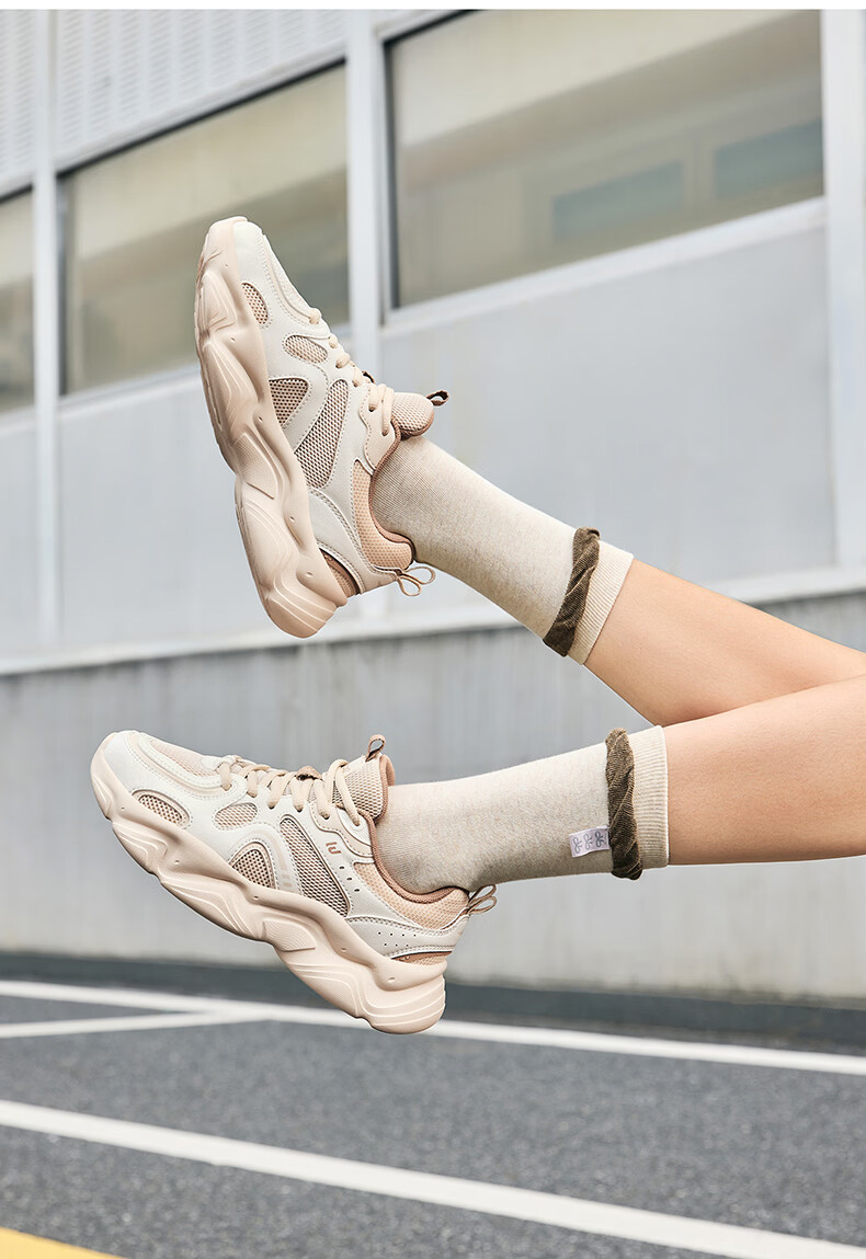 ERKE Women's Casual Shoes Thick Sole Dad Sneakers Soft Comfortable Sports Shoes Versatile Simple Women's Casual Sneakers | Manwu 17