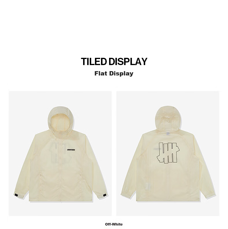 UNDEFEATED Five Stripes Official Spring New Hollow Pattern ICON Casual Jacket Off-White M 13