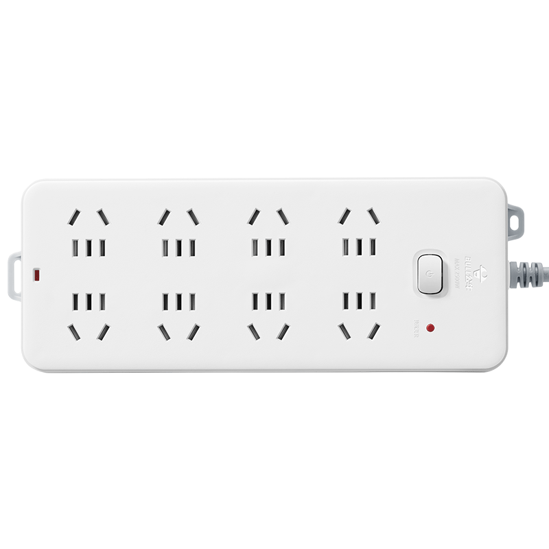BULL Power Strip / Extension Cord / Power Bar / Surge Protector, 8 Outlets with Master Switch, 5 Meters Long, High Current Protection, GN-217