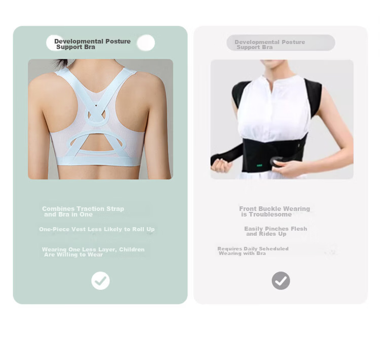 GUJIN 2-Piece Developmental Girls' Sports Vest Bra for Middle and High School Students Ages 13-15 6