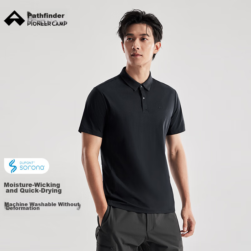Toread Men's Quick-Dry Breathable Cotton-Feel Moisture-Wicking Polo Shirt Summer Business Commuting Casual Outdoor Sports Short Sleeve