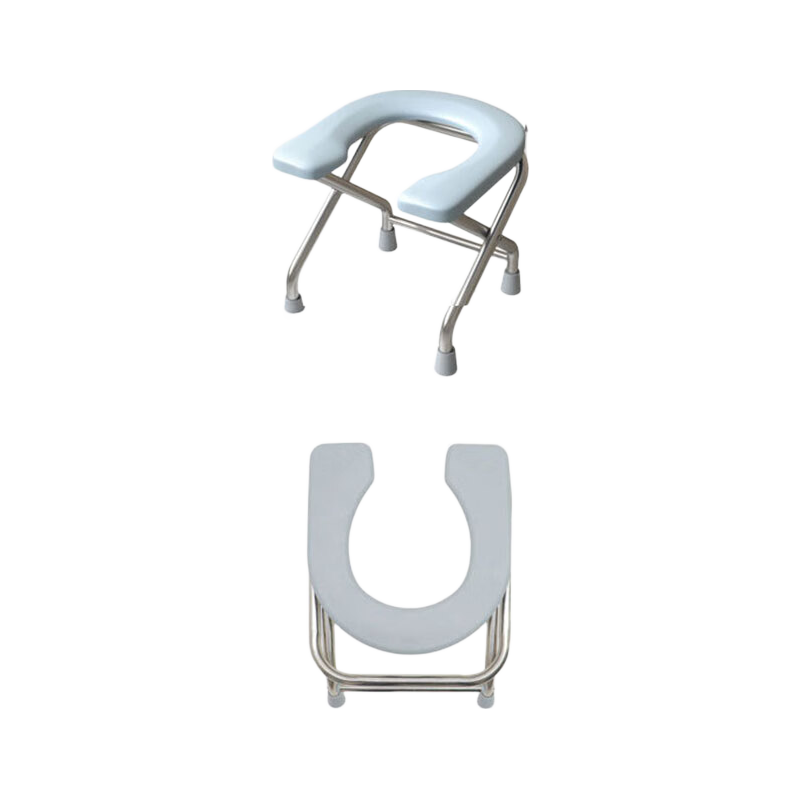 Youjialiangpin Stainless Steel Commode Chair, Foldable Toilet Seat for Pregnant Women And Elderly, Home Use Toilet Stool, U-Shaped