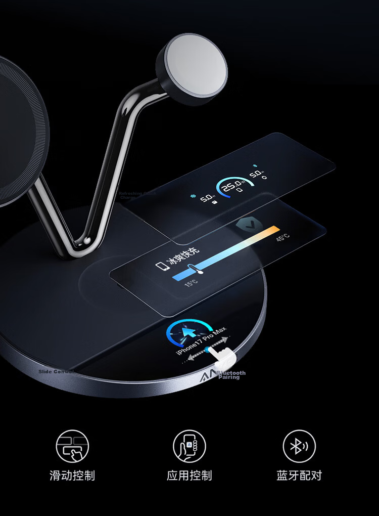 ANKER Prime 35W Semiconductor Air-Cooled 3-in-1 Desktop Wireless Charger Dock Magsafe Magnetic Stand for Apple Watch iPhone Earbuds Apple Watch 11
