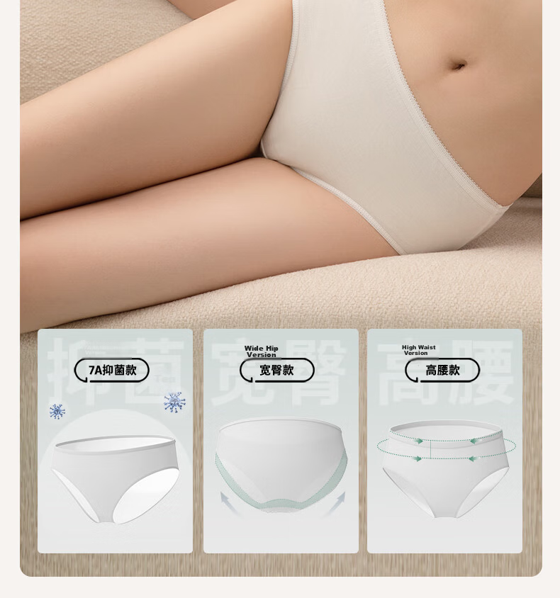 Youshiguang Disposable Underwear Wide-Leg Version 5-Pack, Women's Pure Cotton No-Wash Travel Loose-Fitting Version 3XL Size 22
