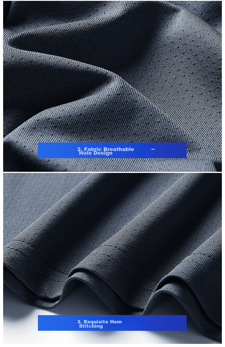 ROMON Heavyweight Outdoor Short Sleeve T-Shirt Men Summer Lightweight V-Neck Ice Silk Quick-Dry Air Conditioning Cooling Stretch Loose Base Shirt 14