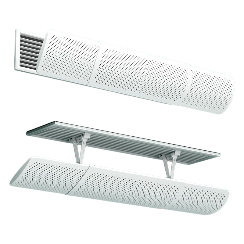 XIAOHUANGHOU Central Air Conditioning Wind Deflector Duct Ceiling-Mounted Unit Anti-Direct Blowing Louver Baffle Top And Side Air Outlet Universal 90-120CM