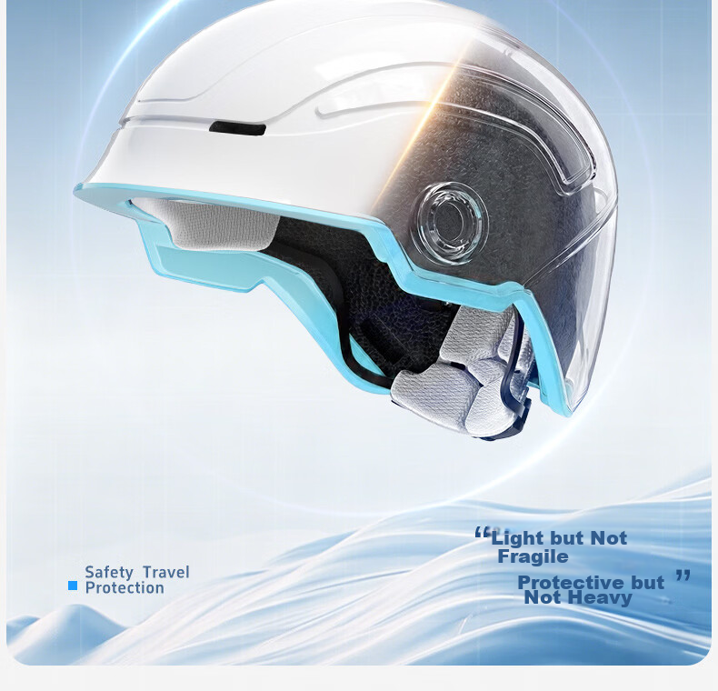 AD New National Standard Class A 3C Certified Electric Vehicle Helmet for Men and Women Summer Lightweight Safety Cap Four-Season Universal Motorcycle Half Helmet Ultra-Light Integrated Molding 212 Pi 18