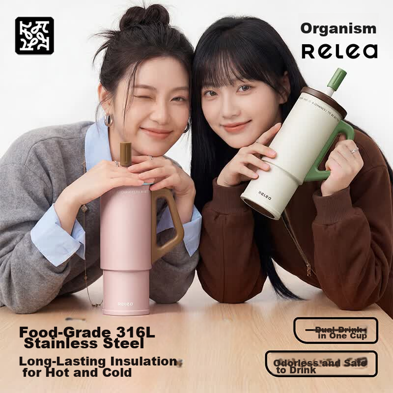 Wuben Star-Endorsed Large Capacity Insulated Straw Cup for Women High-Value Ice Mug Birthday Gift for Girlfriend