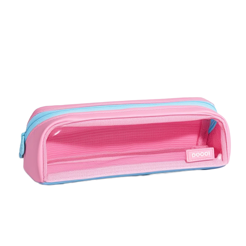 Deli Magnetic Flip Pencil Case Anti-Dirt Stylish High-Value Minimalist Student Stationery Storage Bag Portable Handheld Pencil Box Small Pink Gift for Boys and Girls