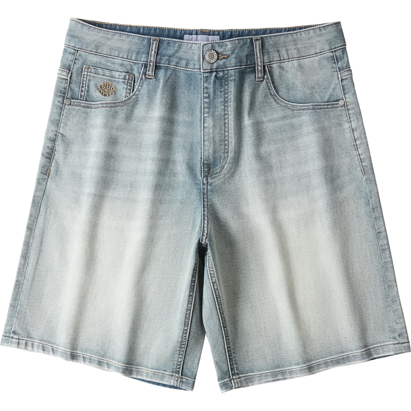 HLA Hailan Home Men's Denim Shorts 26 Summer SPRINTING SMILE Five-Pocket Pants Men