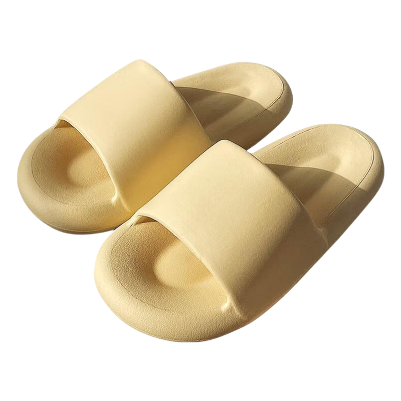GUOLUOFEI Squishy Feeling Slippers for Women And Men, Summer Home Couple Bathroom Shower Outdoor Thick-Soled Sandals, Green, Size 40-41