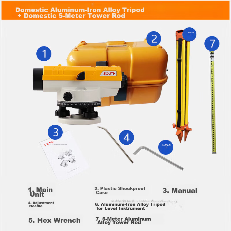 SOUTH NL232 High-Precision 1mm Auto-Level Optical Outdoor Surveying Instrument Full Set 21