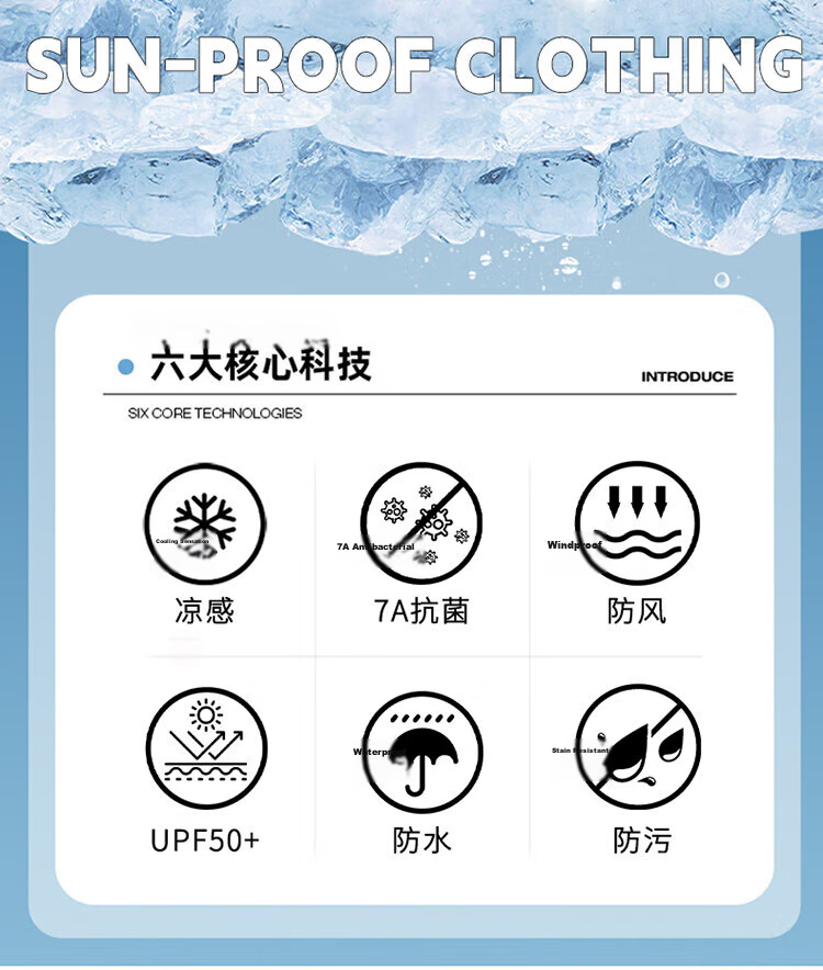 ROMON Men's Summer Outdoor Casual Sun Protection Jacket Stand Collar UV Protection Skin Jacket Blue 3XL 2