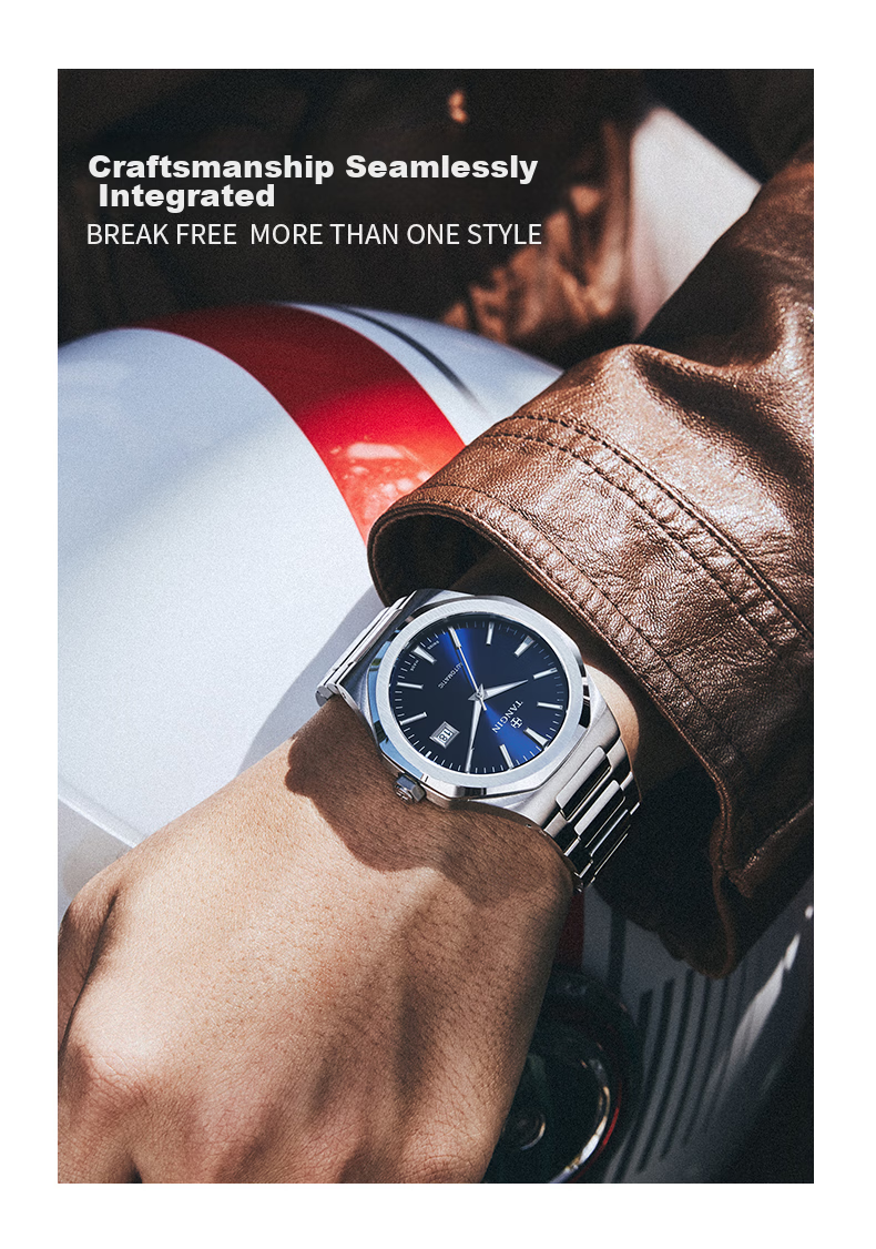 TANGIN Swiss Imported Men's Mechanical Watch Waterproof Luxury Men's Watch Birthday Gift for Men 11