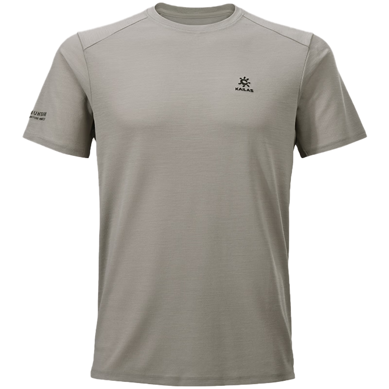 KAILAS Merino Wool Crew Neck Short Sleeve T-Shirt Men Moisture-Wicking Quick-Dry Summer Sports Outdoor Hiking
