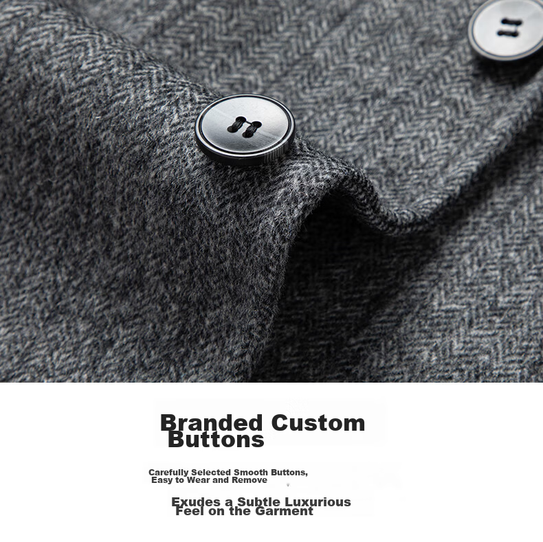 Shanshan Wool Double-Sided Woolen Blazer Men's Autumn Winter Business Casual Workwear Short Suit Jacket 6