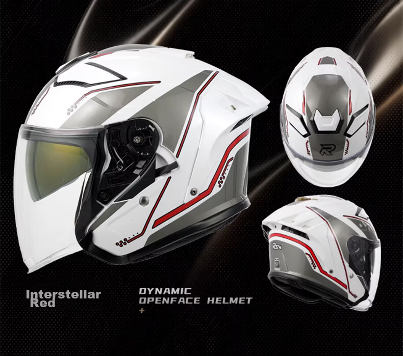 RSV Motorcycle Helmet 3/4 Open Face Electric Vehicle 3C Certified Half Helmet Unisex Four Seasons Safety Cap L 22