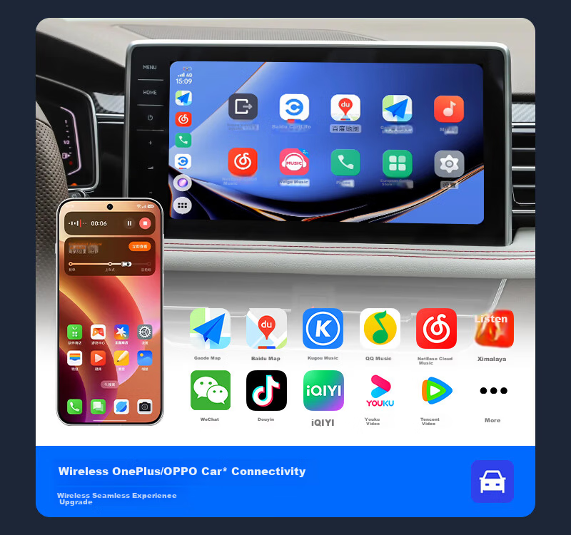 JunYong Baidu Wireless CarLife Compatible with OPPO Honor Vivo Xiaomi Samsung Android Car Connectivity Box [M6] 10