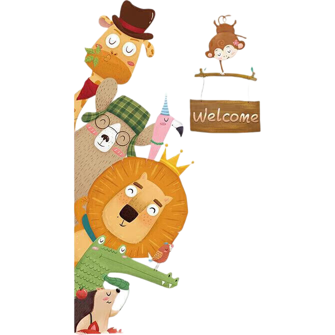 Modouyu Cartoon Wall Stickers, Self-Adhesive Cartoon Wallpaper, Decorative Stickers for Living Room And Bedroom Doors