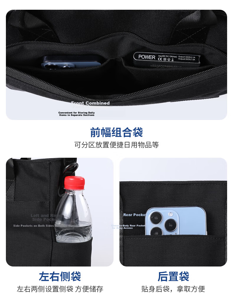 BJIAX Business Briefcase Large Capacity Laptop Bag Trendy Handbag Men's Shoulder Bag Crossbody Lawyer Bag Gift 8
