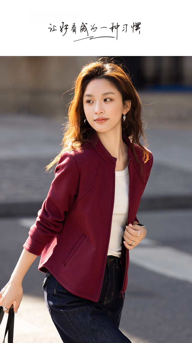 Demana [Cloud Cotton] Winter Gray Series Stand Collar Two-Way Zipper Split Pocket Petite Women's Jacket 1