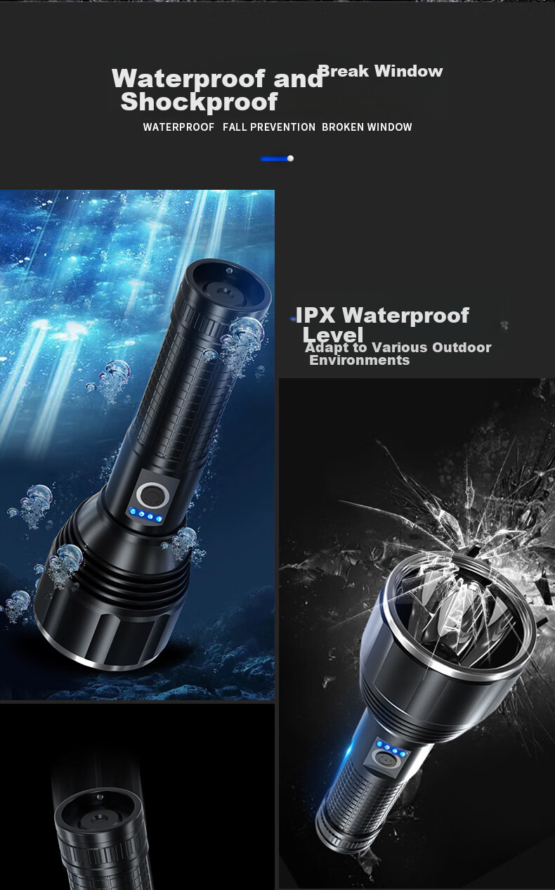SHENYU Flashlight, High Brightness, Long Battery Life, Long-Range Illumination, Military-Grade Brightness, Outdoor And Home Use, Specialized Sky-Piercing Light, 100000 Lumens 8