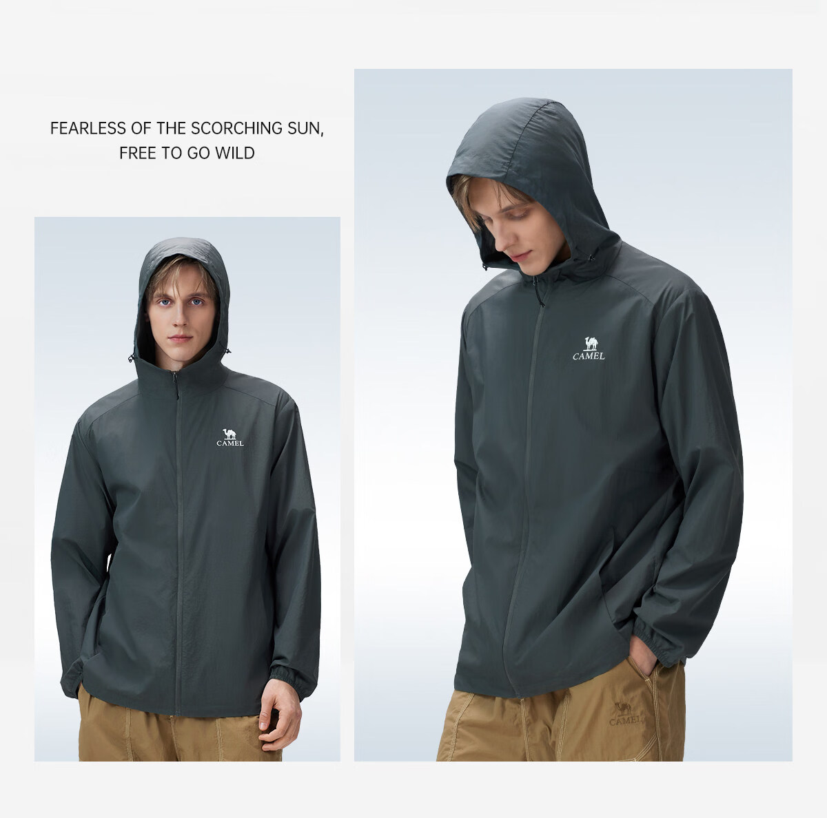 CAMEL Outdoor Original Yarn Sun Protection Jacket 2026 Spring Summer New Men's UPF1000 Cooling Water-Repellent Sports Jacket 25