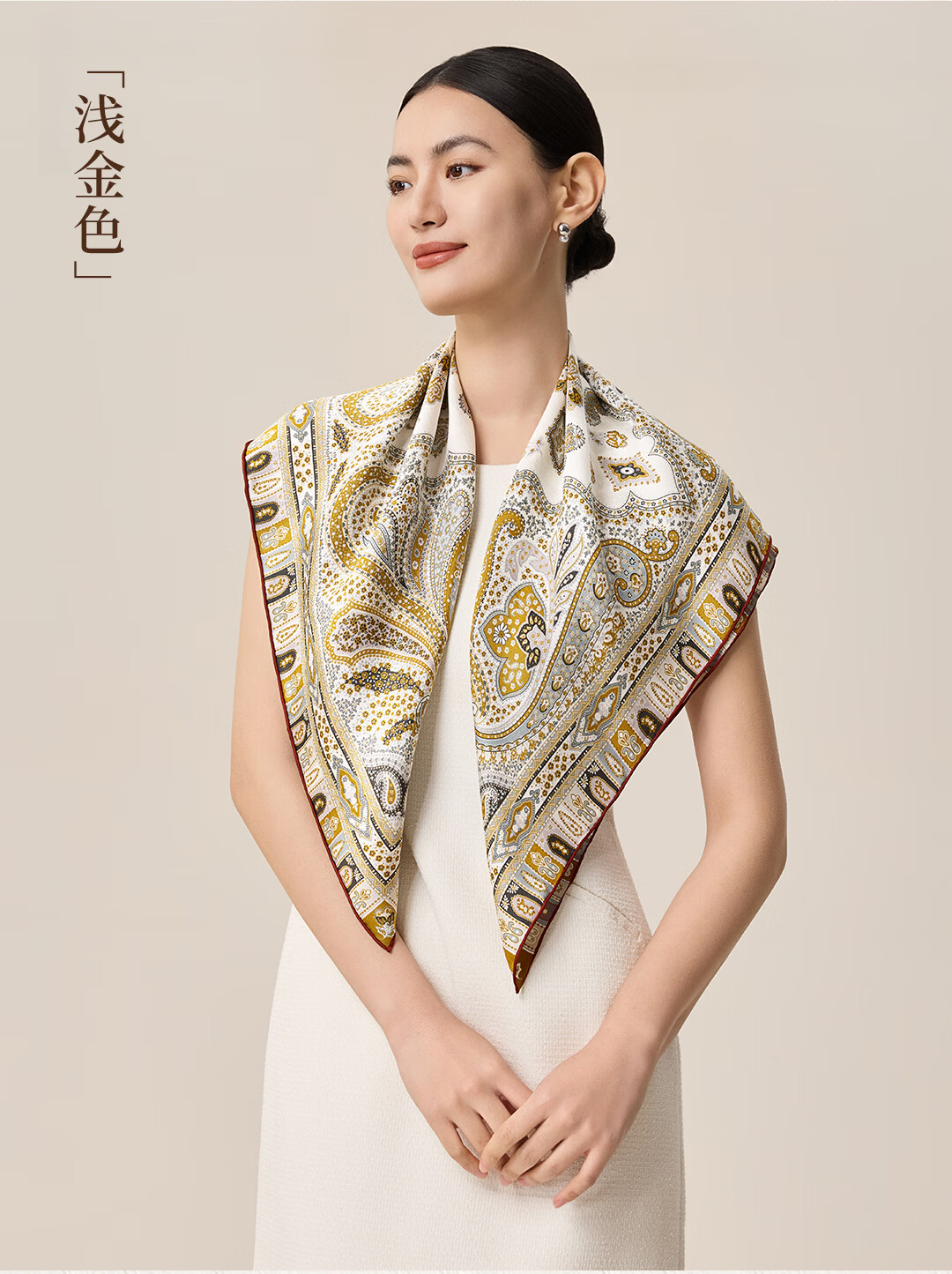 Shanghai Story 100% Mulberry Silk Printed Silk Scarf Shawl Gift Box for Mom and Girlfriend 6