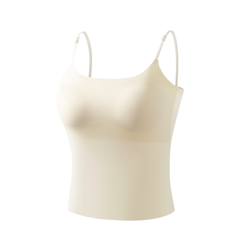 Miiow Women's Camisole Vest with Chest Pad, Fragrant Camellia Scent, Beautiful Back Integrated Bra, Wearable as Outerwear