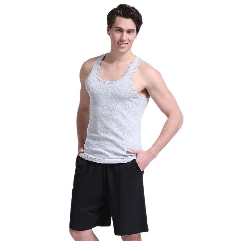 CHERISH LIFE Men's Cotton Tank Top, Breathable And Sweat-Absorbing, Versatile Undershirt for Fathers, All-Cotton Undershirt JMB007