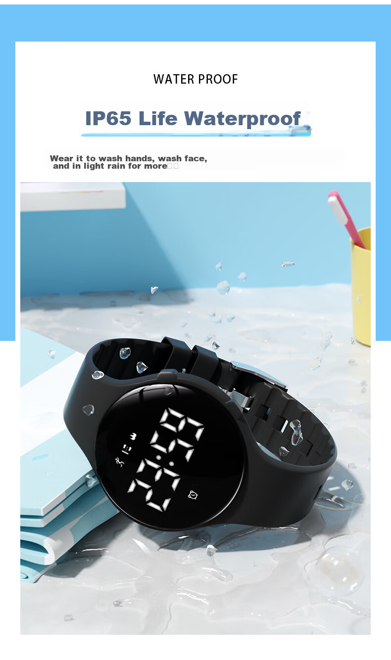 Koshi Student Watch Children's Girls Junior High Sports Multifunction Silent Vibration Alarm Electronic Watch Boys 7