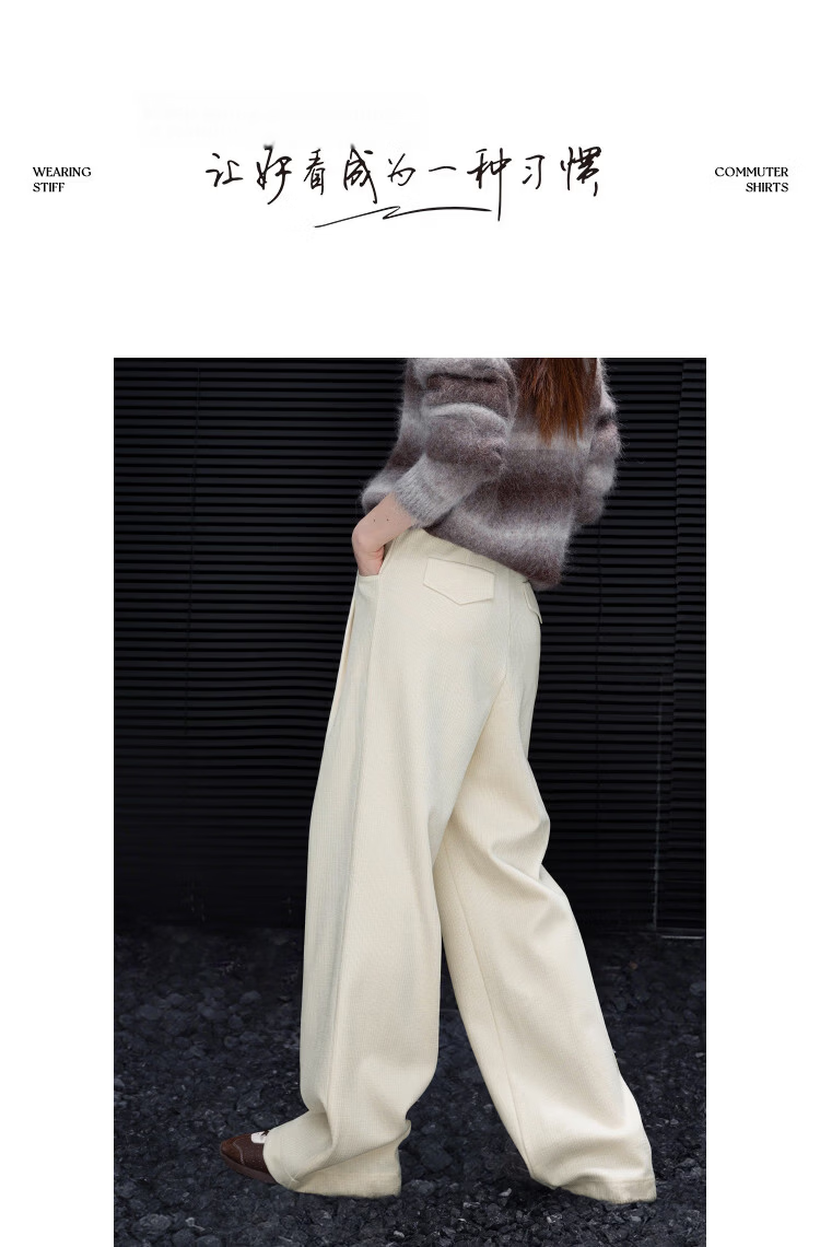 Demana "Cloud Warmth" 25 Winter Smart Warm Corduroy Wide-Leg Slimming Casual Pants for Women Premium Feel 10