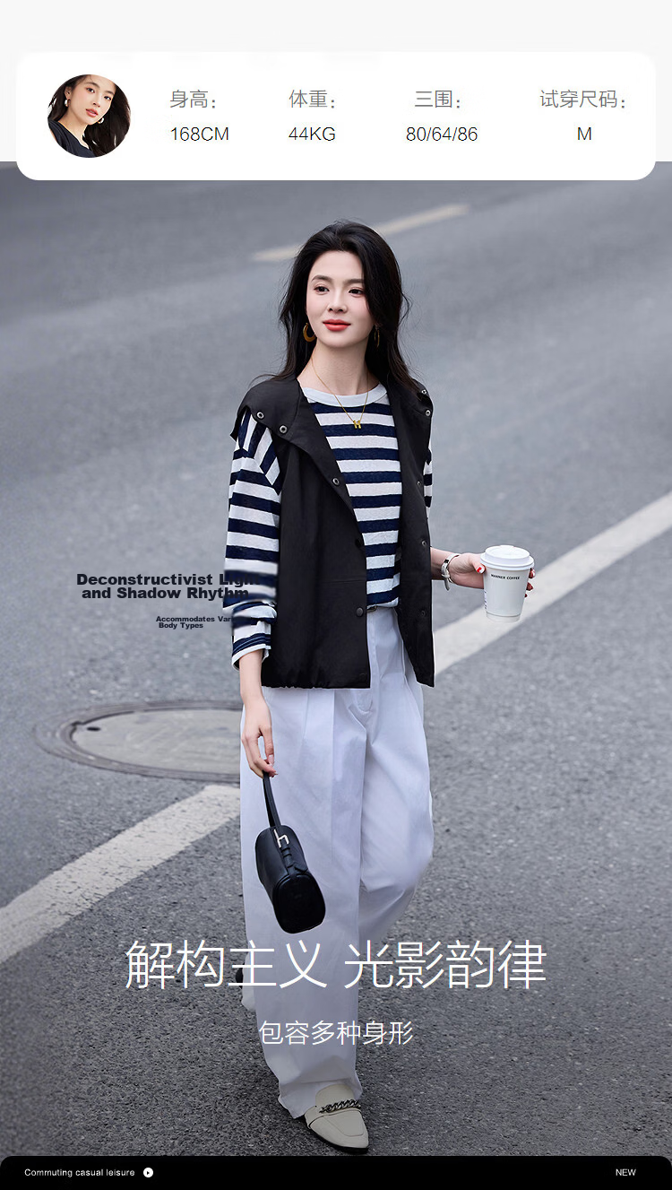 Demana Modern Urban Spring Luxury Sleeveless Hooded Vest Loose Slimming Concealing Jacket for Women High-End Feel 11